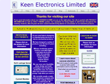 Tablet Screenshot of keenelectronics.co.uk